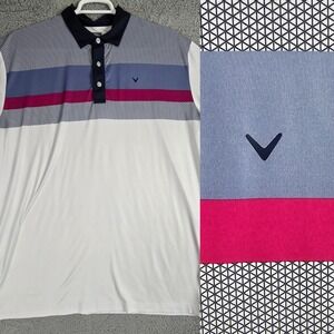 Callaway Golf Polo Shirt Mens XL Colorback Opti Dry Performance Stretch Wicking‎